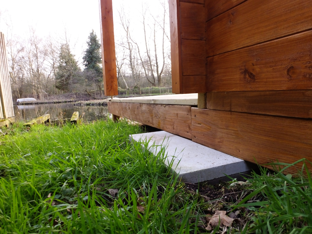 Cabin Path Logs and Edging