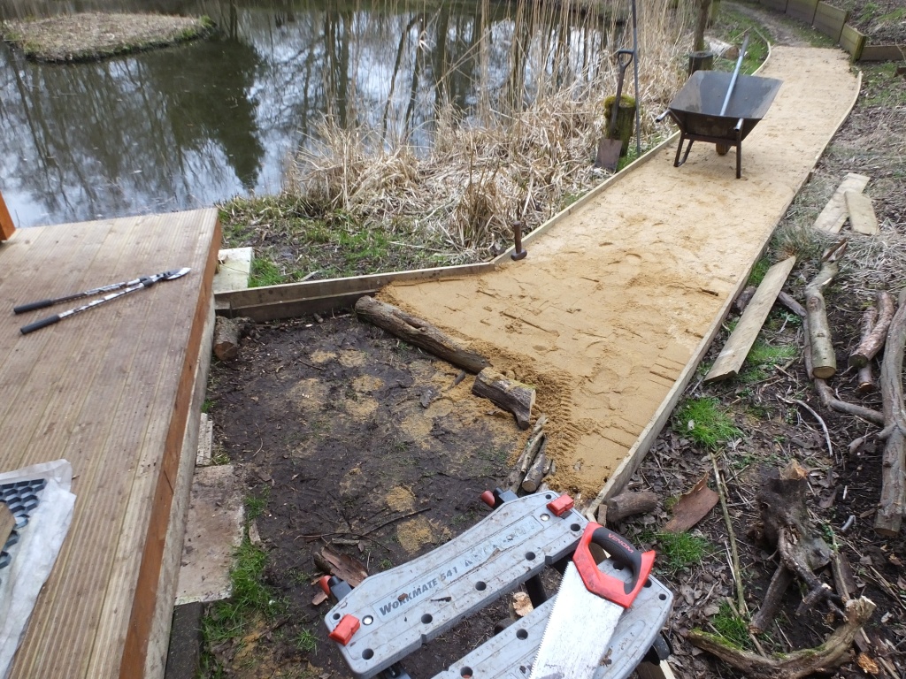 Cabin Path Logs and Edging