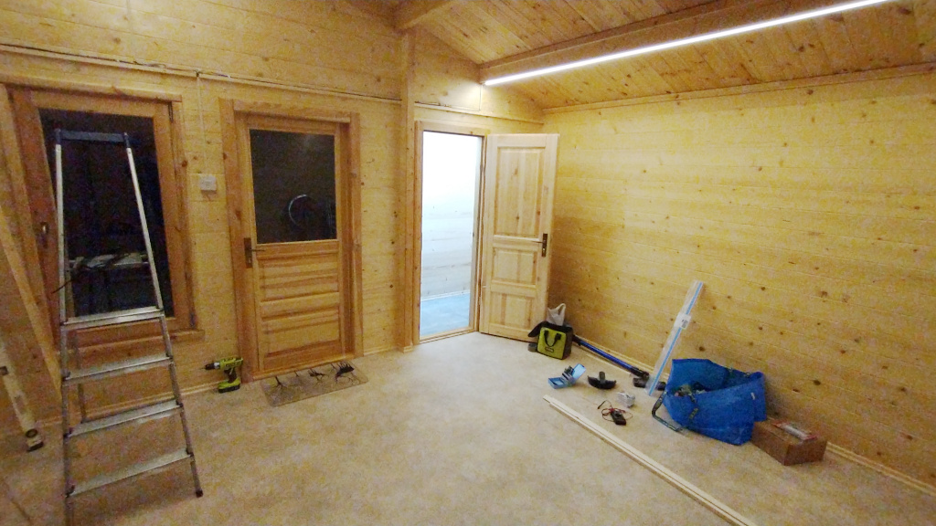 An LED light has been fitted in the toilet compartment