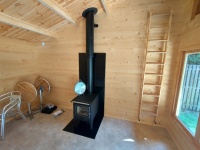 The Cabin Stove installed